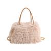 Bolso Femenino Sencillo de Nicho 2024 Nuevo Otoño e Invierno Bolso de Mano Moda Borla de Perlas Felpa Bolso Cruzado de Hombro