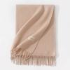 Bufanda de cachemira sintética de alta gama para mujer, chal cálido resistente al viento y a las manchas, de color liso, combinable con todo, para otoño e invierno, estilo coreano.