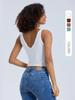 2026 Novo Estilo de Verão Colete de Camada Dupla Macio como Nuvem com Decote em V Sem Mangas, Top de Yoga Fitness Respirável Macio Modelador de Alta Elasticidade