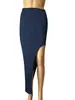 AliExpress ebay Produtos Saia Longa Sexy Cintura Alta Fenda Lateral Quadril Colorida Multicolor Exposta Perna Saia Longa