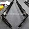 Oukai fabricantes de herrajes manija de puerta de vidrio personalizada manija de puerta de acero inoxidable simple negra hotel apartamento puerta corredera