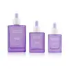 Frasco Quadrado de Vidro Fosco para Sérum com Conta-Gotas 30/50/100ml, Frasco Plano para Óleo de Skincare com Fundo Espesso