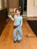 26 Top Casual de Moda Cómodo Multicolor de Dibujos Animados para Niñas de Otoño Estilo Simple para Niños Ropa Linda para Niños Camiseta de Manga Larga