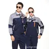 Roupa de trabalho terno masculino outono e inverno resistente à sujeira resistente ao desgaste faixa refletora vestuário de proteção do trabalho espessado fábrica oficina mecânica de automóveis impressão/sistema