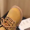 Nuevas Botas Martin de Moda Versátiles Estilo Británico para Primavera y Otoño para Niños, Botas de Cuero Retro Antideslizantes de Suela Blanda para Niñas