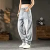 Jeans masculinos estilo minimalista japonês, moda de rua retrô, novo outono 2026, calças retas largas, calças masculinas de marca da moda