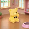 Micro Paisagem Ursinho de Pelúcia Fofo com Gravata Borboleta Boneca Partículas Fofas Casa de Bonecas DIY Acessórios Decorativos Pequenos Enfeites de Mesa