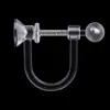 Pendientes de Resina Transparente Sin Perforaciones, Accesorios para Pendientes, Convertidores de Clip para Oreja en Forma de U Invisibles, Pendientes para Niños al por Mayor
