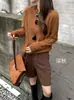 [Série Lã Fleece] Suéter de Lã Fleece Gola Alta Meio Gola de Seda e Caxemira para Mulheres, Suéter de Tricô de Lã de Espessura Média, Novo Estilo Outono/Inverno