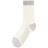 Calcetines a rayas de media pantorrilla para mujer, nuevos calcetines de estilo universitario, sencillos, combinables, a la moda, Zhuji