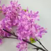 Flores de lila artificiales, flores de lila de tallo largo de un solo tallo y flores de lila moradas para trepar vallas, árboles florales decorativos, arreglos florales y exhibiciones de jardín