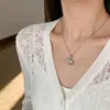 Colar de Pérolas Estrela do Mar Dourada para Mulheres, Design Abrível, Corrente de Clavícula de Luxo Leve, Joias de Aço Titânio Versáteis da Moda Atacado