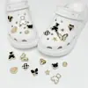 Estampado de leopardo retro ins Crocs accesorios DIY estilo desierto flores para zapatos hebilla de zapato de mujer decoración flor de rosa linda desmontable