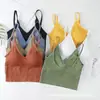 Seamless grande U-comprimento back-wrapped tubo top com almofada de peito base camisola esportes underwear para as mulheres