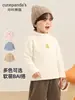 Camiseta de manga longa Kaka Panda forrada com fleece para meninos, segunda pele infantil, roupa de inverno, camiseta de manga longa para meninas, blusa de inverno para bebê