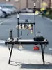 Versão Avançada da Mesa para Preparo de Chá com Conjunto de Fogareiro Embutido] Lu Ben Produtos para Exterior Mesa Multifuncional Portátil Igt