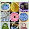 Lana Islandesa Tejida a Mano Super Gruesa 2.5cm Ganchillo Hilo de Algodón Paisajismo de Zona Escénica Bolso Casero Cama para Gato