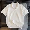 Camiseta Ligera de Color Sólido de Secado Rápido para Hombre, Malla de Verano Delgada de Cuello Medio Alto con Media Cremallera, Top Deportivo de Manga Corta para Fitness