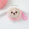 Bolsa de Monedas de Peluche de Conejo y Zorro Dibujos Animados Lindos, Bolsa de Almacenamiento de Auriculares para Estudiantes de Alto Valor, Pulsera con Anillo a Presión al por Mayor