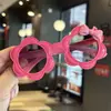 Óculos de Sol Desenho Animado Infantil Personagem de Música Armação Redonda Flor Óculos de Sol para Bebê Proteção UV Estilo Ocidental Óculos de Sol para Meninas
