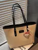 2025 Nova Moda Outono Bolsa Feminina Colorida Contrastante de Um Ombro Bolsa Tote para o Trabalho Bolsa de Mão Simples e Estilosa Bolsa Grande