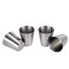 Suministro transfronterizo 30ml grueso exterior portátil copa de vino taza de acero inoxidable conveniente taza para bebidas frías de una sola capa Copa para vino blanco
