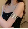Pulsera de Metal Anillo de Brazo Abierto Europeo y Americano Transfronterizo Pulsera de Moda Diseño Nicho Sentido Pulsera Personalidad Moda de Internet Pulsera de Moda