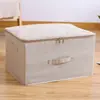 Caixa de Armazenamento com Tampa Transparente Roupas Colchas Doméstico Tecido Organização Armazenamento Pano Oxford Cem Cestas Caixa de Armazenamento de Roupas