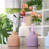 Molde de Silicona Longbo Flor Tubo de Ensayo Hidropónico Agua Corrugada Jarrón Molde DIY Aromaterapia Yeso Portavelas Molde de Silicona