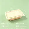 Caja de Almuerzo Desechable Biodegradable de Almidón de Maíz Grado Alimenticio, Caja de Embalaje Gruesa Ecológica para Llevar