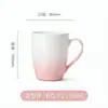 Caneca Colorida Degradê em Formato de Tambor com Logo Personalizado, Caneca de Cerâmica de Alta Qualidade, Presente Souvenir, Caneca de Café para Exportação Feita Sob Medida
