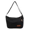 Bolso Tote Casual de Estilo Japonés Estilo Perezoso para Estudiante Viajero de Gran Capacidad Simple Color Sólido Ligero Combinable Bolso Cruzado para Mujer