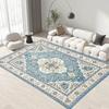 Alfombra de Estilo Étnico Clásico Europeo Transfronteriza de Terciopelo de Cristal Persa para Área Grande Sala de Estar Dormitorio Mesita de Noche Lavable a Máquina