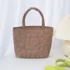 Bolso Coreano Dulce y Sencillo Bolso de Compras de Empalme de Nicho Gran Capacidad Bolso de Mano Portátil Bolso Tote para Mujer