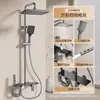 Nuevo Modelo de Juego de Ducha Controlado por Perilla, Hecho de Latón de Alta Calidad, con Potenciador de Presión, Adecuado para Uso en Baño de Hotel y Hogar, Sistema de Ducha Completo