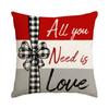 Funda de almohada para el Día de San Valentín Amazon Comercio exterior Transfronteriza Imitación de lino Decoración de boda para el Día de San Valentín Funda de cojín Funda de almohada de amor