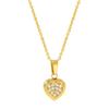 Collar transfronterizo de venta caliente con circonita con incrustaciones de diamantes, sólido, simple, en forma de corazón, para mujer, de alta gama, doble capa, que no se desvanece, cadena para la clavícula