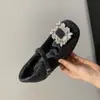 Zapatos de Lana Grises con una Correa, Zapatos Planos de Terciopelo, Zapatos Cálidos de Algodón, Zapatos de Mujer, Zapatos Mary Jane de Piel para Otoño e Invierno Francés