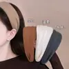 Diadema de Terciopelo con Ala Ancha Otoño Invierno para Mujer, Estilo Retro Suave, Diadema Alta para la Parte Superior de la Cabeza, Temperamento Versátil, Pinza para el Cabello que No Ahoga, Accesorios para el Cabello