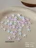 Accesorios para uñas con estampado de leopardo y flores de lunares tallados suaves, populares decoraciones para uñas de flores de pentagrama de resina 3D al por mayor