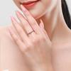 Anillo de Plata de Ley s925 de Lujo Ligero de Alta Gama con Sensación de Diamante de Simulación para Mujer Moda Combinable Anillo Joyería de Mano Coreana Outlet de Fábrica