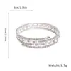 Pulsera Abierta de Múltiples Capas con Perlas Incrustadas de Pedrería Estilo Europeo y Americano, Pulsera de Lujo Ligero de Nicho de Alta Gama, Joyería Exquisita y de Moda para Mujer