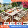 Conjunto Multifuncional de Mesa e Cadeiras de Alumínio para Churrasco Mojia Outdoor Mesa de Jantar para Pátio, Vila, Terraço Grelha Elétrica Pode Ser Grelhada com Carvão