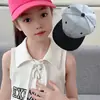 Boné de Baseball Infantil com Opção para Rabo de Cavalo, Chapéu de Sol para Meninas para Proteção Solar no Verão, Boné Viseira para Meninas