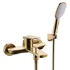 Alambre trefilado color dorado traje de ducha casero baño bañera presurizada varilla elevadora pistola de ducha de lluvia simple gris
