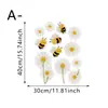 Película de Color Electrostática Flor Abeja Dibujo Animado Transfronteriza Decoración del Hogar Película Arcoíris Florales Mariquita Fresca Pegatina para Vidrio de Ventana