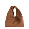 Bolsa de mão feminina estilosa e minimalista, nova coleção 2026, perfeita para o trajeto e o uso diário, bolsa saco de camurça retrô