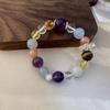 Nova pulseira chinesa natural ametista cristal branco açúcar boneca cristal pulseira moda atacado tiktok ao vivo