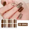 Fábrica Zhengxiang Personalizado ODM Folha de Bordo Verde Película de Esmalte para Unhas Adesivos de Nail Art Gradiente Adesivos Frescos para Unhas OEM