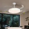 Lámpara Ventilador para Comercio Exterior, Estilo Minimalista Moderno, Lámpara Ventilador Integrada para Comedor, Sala de Estar, Dormitorio, Lámpara Ventilador de Techo, Luz Zhongshan